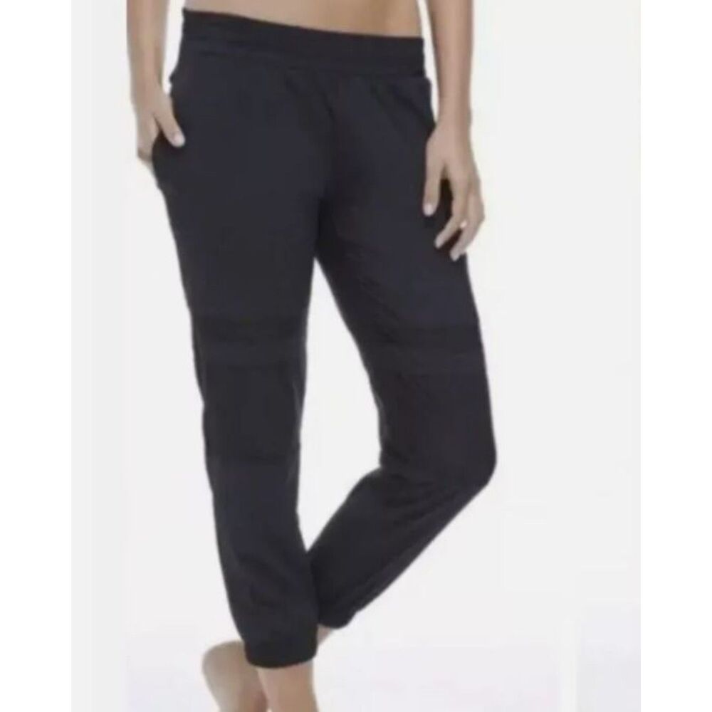Fabletics Women's Black Brighton Jogger Pull On Mesh Knee Athletic Pants Medium
